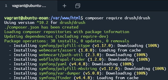 composer install drush