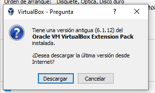 virtualbox extension pack update