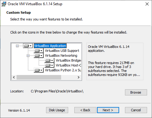 virtualbox instalación paso 2