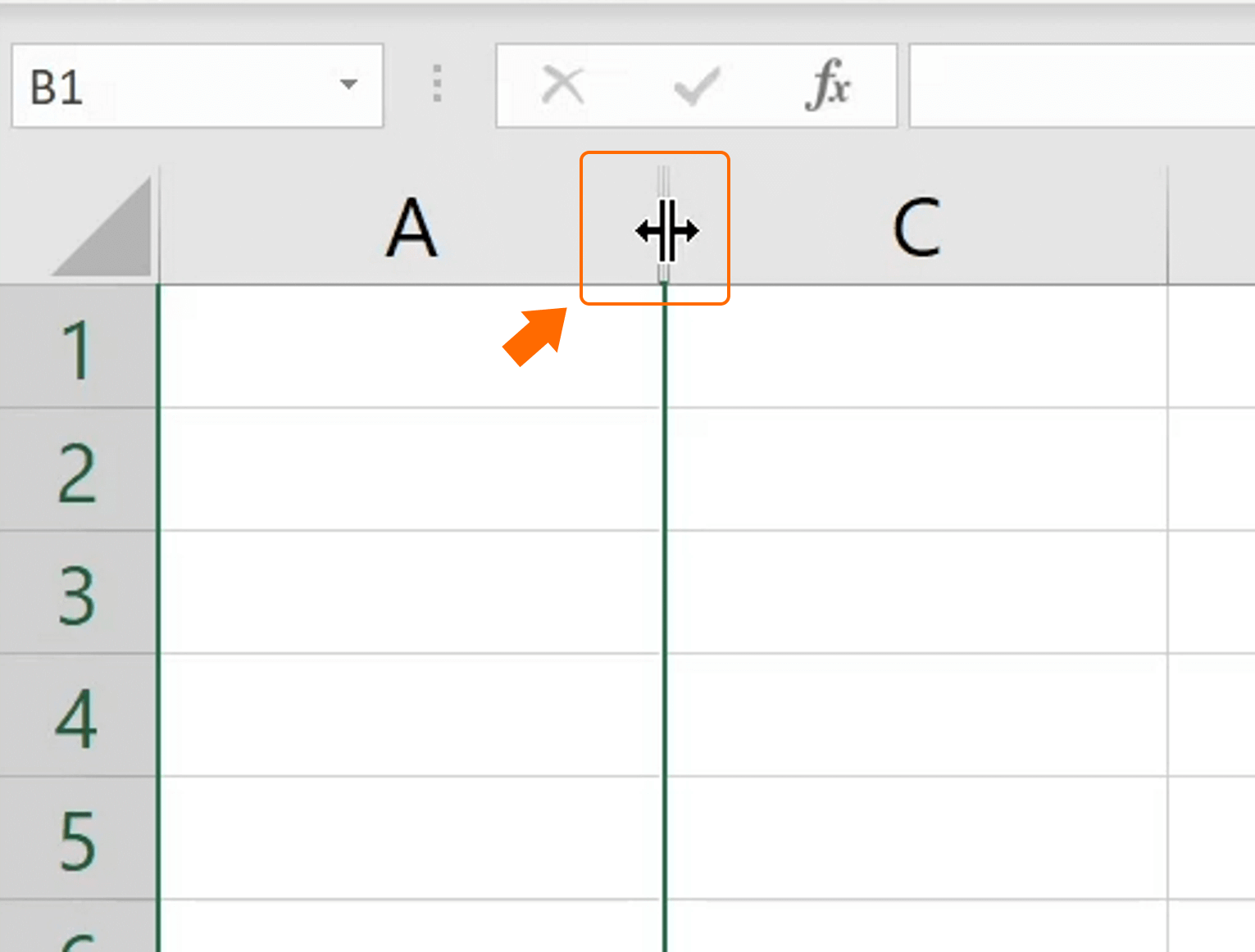 excel show column on double click