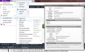 firefox consola