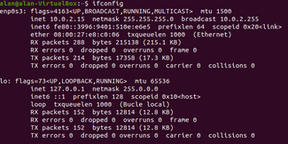 ubuntu ifconfig list