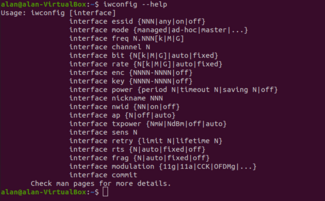 ubuntu iwconfig