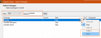 cygwin installer full inetutils selected