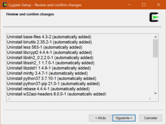 cygwin installer review changes