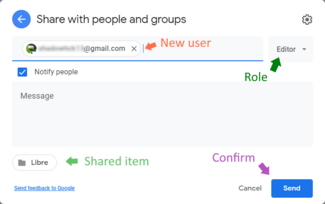 google drive share to people confirm