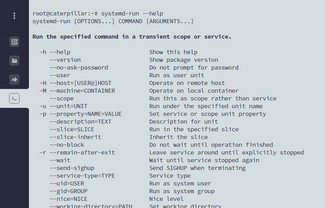 systemd-run help